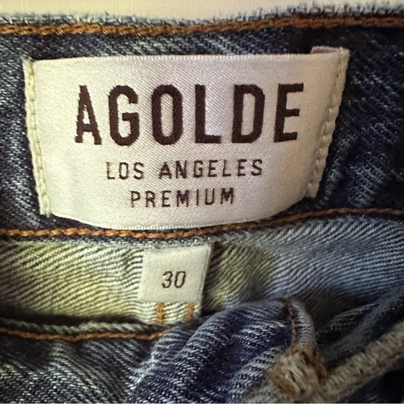 Agolde Parker Cut Off Denim Shorts Distressed Size 30‎ - Picture 3 of 6